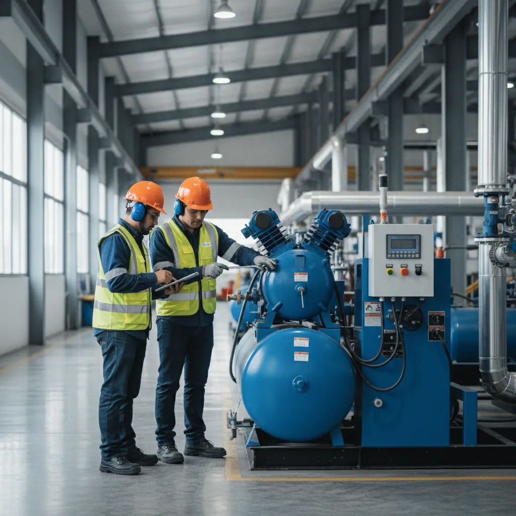 Técnicos ITG Energy realizando servicio en planta industrial