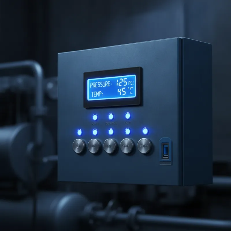 Panel de control del compresor