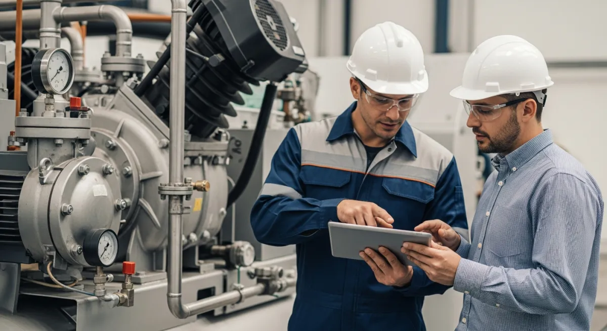 Técnico de ITG asesorando a cliente en planta industrial